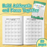 Grade 1 and Grade 2 addition subtraction workbook for Ages 6-9