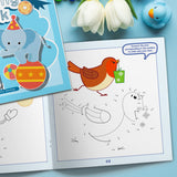 Printed preschool dot-to-dot book for number order, creativity, and fine motor skills