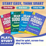 Brainy Sudoku Daily Brain Boost Set product image 8 showing printed book details for screen-free reading and learning