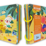 Hands-on busy book with matching pieces and numbers