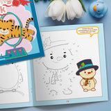 Printed preschool art book for fine motor skills and pencil control