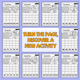 Printed phonics workbook with sight word review activities