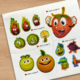Ages 3-6 fruit sticker book for color learning