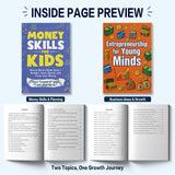 Kids Entrepreneurship and Financial Skills 2-Book Set physical printed book set image 6, bundle ISBN 9798904664879