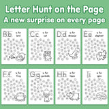 Printed trace with arrows alphabet practice sheets