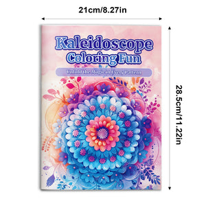 Kaleidoscope Coloring Fun, Adult Coloring Book with Magical Pattern Art for Relaxation, Stress Relief, Mindful Creativity, and Beautiful Coloring Enjoyment