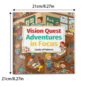 Visual Focus Challenge, Kids Search and Spot Activity Book with Missing Piece Puzzles, Observation Training, Brain Games, and Fun Learning Play