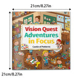 Visual Focus Challenge, Kids Search and Spot Activity Book with Missing Piece Puzzles, Observation Training, Brain Games, and Fun Learning Play
