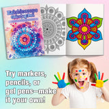 Relaxing kaleidoscope art pages for mindful creativity