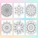 Kaleidoscope coloring book sample pattern pages