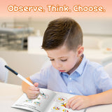 Visual Focus Challenge, Kids Search and Spot Activity Book with Missing Piece Puzzles, Observation Training, Brain Games, and Fun Learning Play
