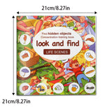 Life scenes hidden objects activity book for concentration and observation skills