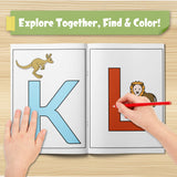 Printed preschool alphabet tracing workbook for handwriting skills