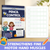 Children's handwriting readiness book with steady tracing practice