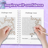 Challenge Maze Workbook for Kids, Hard Maze Puzzle Book with Tough Pathfinding Practice, Logic Training, Deep Focus Skills, and Brain Challenge Fun