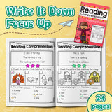 Stay focused stroke by stroke reading comprehension worksheet page