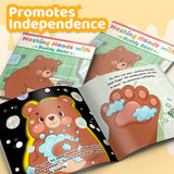 Washing Hands with Buddy Bear product image 6 showing printed book details for screen-free reading and learning