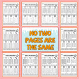 Printed reading fluency workbook with sight word practice