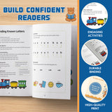 Screen-free learn-to-read book for preschool and kindergarten literacy