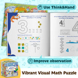 Ages 4-8 math activity book for screen-free number learning
