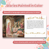 Stories painted in color panel for Sleeping Beauty fairy tale book