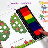 Ages 3-6 fingerprint activities book for nature art and fine motor skills