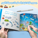 Kids practicing Arabic focus games with maps and vehicles