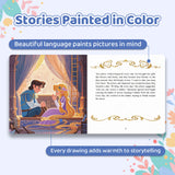 Stories painted in color panel for Rapunzel fairy tale book