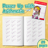 Kindergarten and Grade 1 arithmetic drill workbook for Ages 5-8