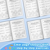 Bubble answer practice pages for four operations