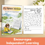 Printed preschool workbook for beginning sounds and picture identification