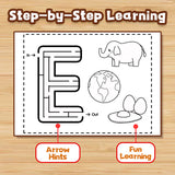 Alphabet Path Tracing Workbook for Kids, Early Letter M Practice Book with Follow the Line Activities, Pencil Control, Letter Recognition, and Fun Preschool Literacy Learning