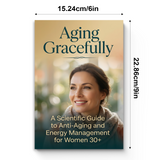 Desk reading setup with Aging Gracefully Anti-Aging Guide for Women 30+