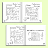 Children's animal maze workbook for fine motor and focus skills