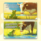 Frog and ox story scenes from bilingual animal picture book