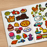 Ages 3-6 search and discover sticker book for visual scanning