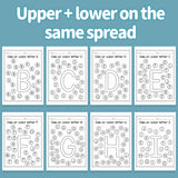 Printed dot marker practice for preschool letters