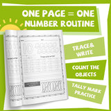 Number Tracing Workbook for Kids, Early Math Practice Book with Counting, Number Formation, Pencil Control, and Preschool Kindergarten Learning Activities