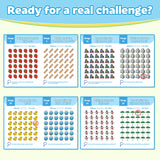 Preschool screen-free activity book with matching games and visual challenges