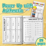 Kindergarten and Grade 1 missing numbers workbook for Ages 5-8