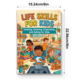 Life Skills for Kids Cooking Cleaning and Asking for Help product image 8 showing printed book details for screen-free reading and learning