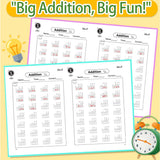 Children practicing addition within 1000