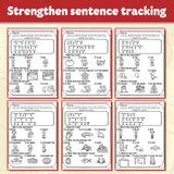 Children's comprehension book with trace and write games