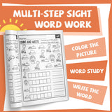 CVC word family reading pages with simple sentence practice