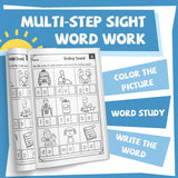 CVC Phonics Activity Workbook for Kids, Blending Words, Missing Sounds, Read and Find Practice, Early Reading, Spelling Skills, Kindergarten Literacy Learning Book