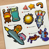 Ages 3-6 outer space sticker book for planet discovery