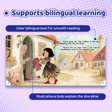 The Red Shoes Bilingual Fairy Tale Book, English and Spanish Storybook for Kids, Andersen Classic Picture Book for Early Reading, Language Learning and Bedtime Reading
