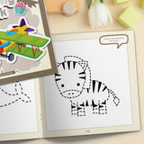 Printed early learning activity book for fine motor skills and hand control