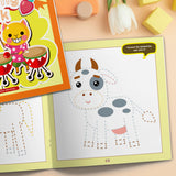 Printed early learning workbook for creativity and fine motor skills