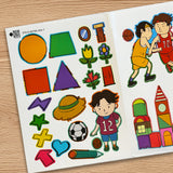 Ages 3-6 shape sticker book for visual learning
